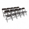 Mustat taitettavat tuolit - 10 kpl - Bolero - Fourniresto