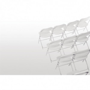 Taitettavat valkoiset tuolit - Bolero - Fourniresto