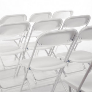Taitettavat valkoiset tuolit - Bolero - Fourniresto