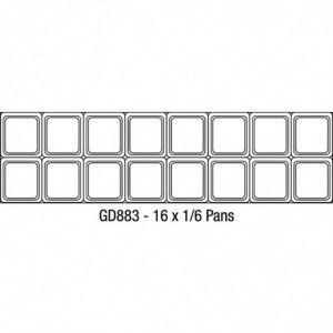 Förberedningsdisk 2 dörrar - 527 L 16 X GN 1/6 - Polar - Fourniresto