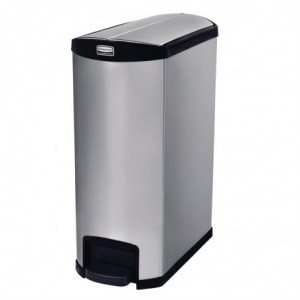 Slim Jim Stainless Steel Side Pedal Bin - 90L - Rubbermaid