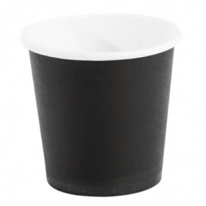 Mustekahviin sopivat mustat kertakäyttöiset kahvikupit - 120 ml - 1000 kpl - Fiesta