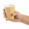 Disposable Cups for Hot Drinks Brown - 225ml - Pack of 50 - Fiesta
