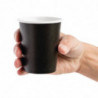 Disposable Black Hot Drink Cups - 225 ml - Pack of 50 - Fiesta