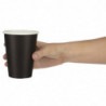 Kertakäyttöiset kahvikupit mustat - 340 ml - 1000 kpl - Fiesta