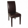 Black Faux Leather Chairs with Curved Backrests - Bolero - Fourniresto