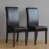 Black Faux Leather Chairs with Curved Backrests - Bolero - Fourniresto