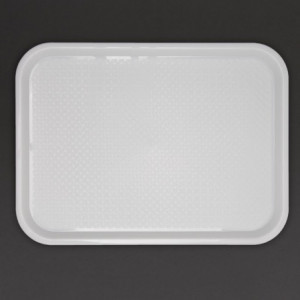 Plastbricka för snabbmat i vitt plast 345 x 265 mm - Olympia KRISTALLON - Fourniresto