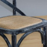 Puupatinoituja tuoleja ristiselkänojalla - Mustia - Bolero - Fourniresto
