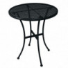 Round Perforated Steel Bistro Table - Black - 600mm - Bolero - Fourniresto