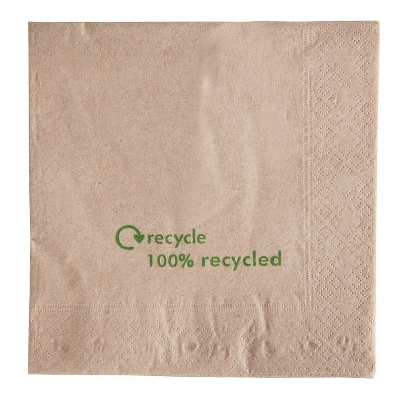 Pappersservetter i dubbelt lager av återvunnet papper - Förpackning med 2000 - FourniResto