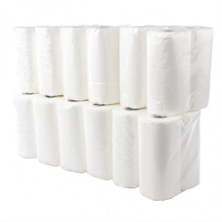 Pappershandduk Vit 2 Lagers - L 11,5 m - Förpackning med 24 - Jantex