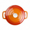 Large Round Orange Dutch Oven - 4L - Vogue