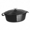 Cocotte Ovale Musta - 5L - Vogue