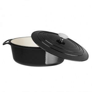 Cocotte Ovale Musta - 5L - Vogue