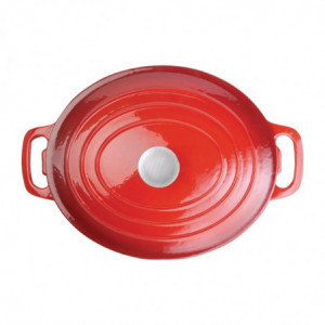 Large Red Oval Casserole Dish - 6L - Vogue