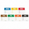 Assortment of Soluble Weekday Labels 50 mm - Vogue