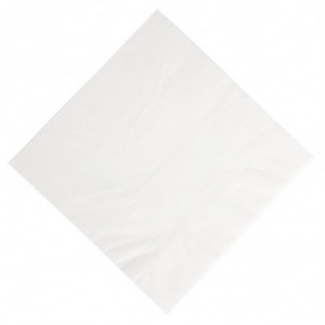 Compostable White Paper Breakfast Napkins - 3 Ply - 400 x 400 - Pack of 1000 - FourniResto