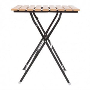 Square bistro table in wood effect - 600mm - Bolero - Fourniresto