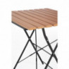 Table bistro carrée en imitation bois - 600mm - Bolero - Fourniresto