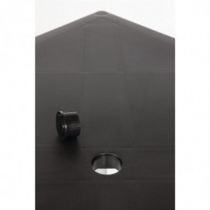 Table carrée avec pieds aluminium noire 750mm - Bolero - Fourniresto