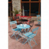 Steel terrace chairs - turquoise blue - Set of 2 - Bolero - Fourniresto
