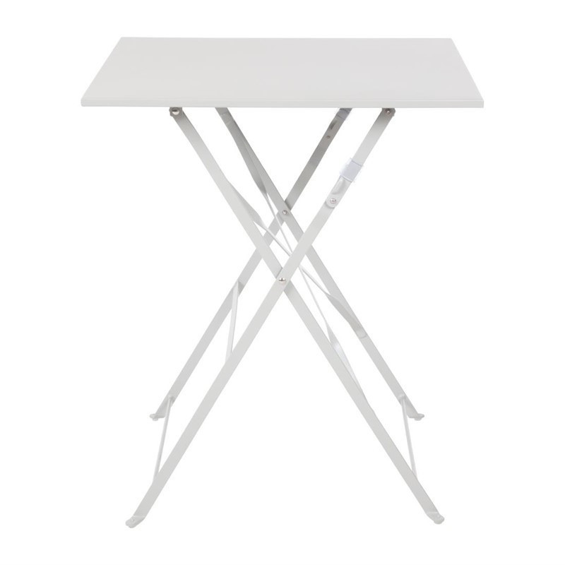 Table de terrasse carrée en acier - grise - 600mm - Bolero - Fourniresto