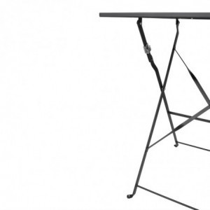 Fyrkantigt svart stålterrassbord - 600 mm - Bolero - Fourniresto