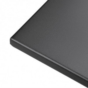 Fyrkantigt svart stålterrassbord - 600 mm - Bolero - Fourniresto