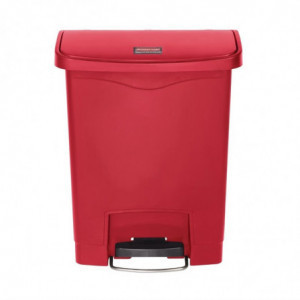 Roska-astia polkimella Slim Jim punainen - 30L - Rubbermaid