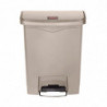 Roskakori polkimella Slim Jim Beige - 30L - Rubbermaid