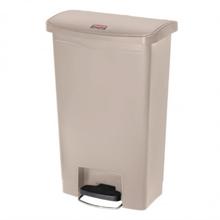 Roskakori polkimella Slim Jim Beige - 50L - Rubbermaid