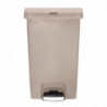 Front Pedal Slim Jim Beige Trash Can - 50L - Rubbermaid