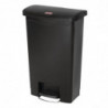 Poubelle À Pédale Frontale Slim Jim Noire- 50L - Rubbermaid