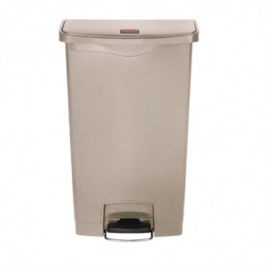 Roskakori polkimella Slim Jim Beige - 68L - Rubbermaid