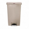 Roskakori polkimella Slim Jim Beige - 68L - Rubbermaid