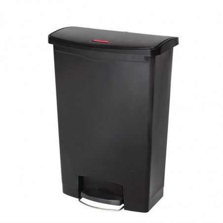 Roskakori polkimella Slim Jim musta - 90L - Rubbermaid