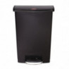 Front pedal slim Jim black bin - 90L - Rubbermaid