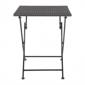 Folding square rattan table - 600mm - Bolero - Fourniresto