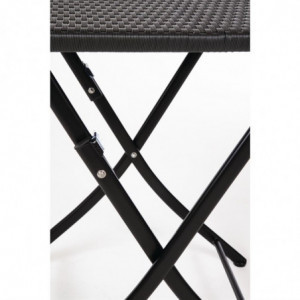 Folding square rattan table - 600mm - Bolero - Fourniresto