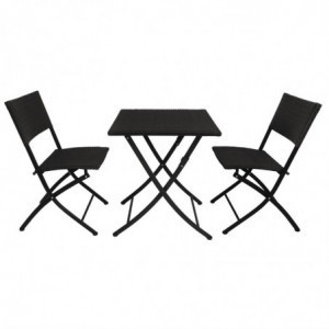 Folding rattan chairs - Set of 2 - Bolero - Fourniresto