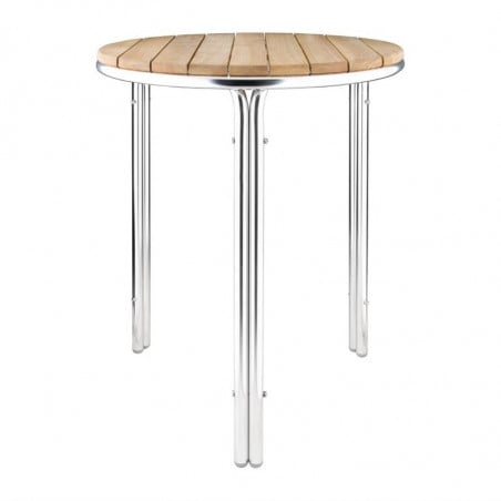 Table ronde en frêne et aluminium 600mm - Bolero - Fourniresto