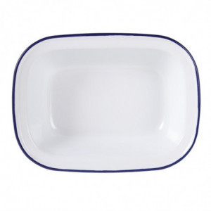 Rectangular enamelled steel dish 180x130x40mm - Set of 6 - Olympia - Fourniresto