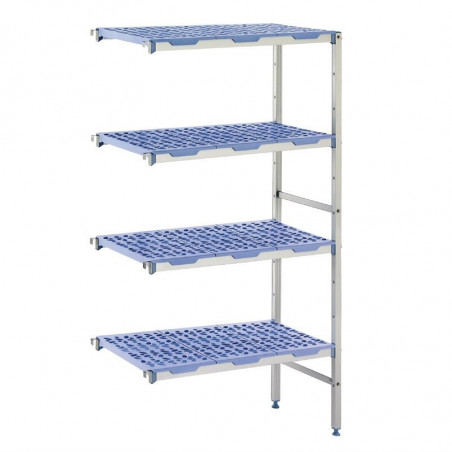 Modular Shelving in Corner 4 Levels - W 849 x D 400mm - Tournus