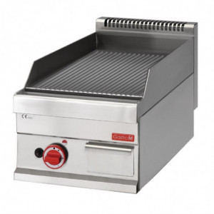 Plancha Gas 650 med Räfflad Platta - Gastro M