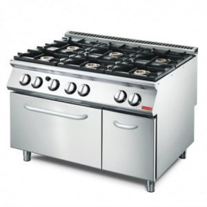 Fourneau 6 Feux et Four Gaz 700 - Gastro M