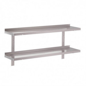 Etagère Murale en Inox Sans Supports-L 1500 x P 400mm - Gastro M