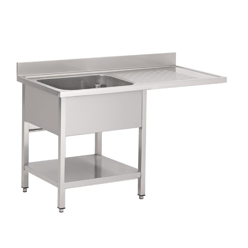 Stainless Steel Sink With Dishwasher Passage W 1200 x D 700 mm - Gastro M
