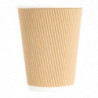 Cups Hot Drinks Insulated Corrugated Light Brown - 340ml - Pack of 500 - Fiesta