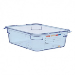 Blue airtight container ABS GN1/2 100mm - Araven - Fourniresto